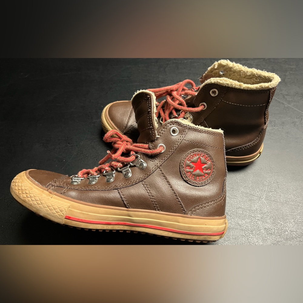 Brown leather High-Top Sneakers - Converse